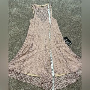 Express Pink Lace Sleeveless Romper